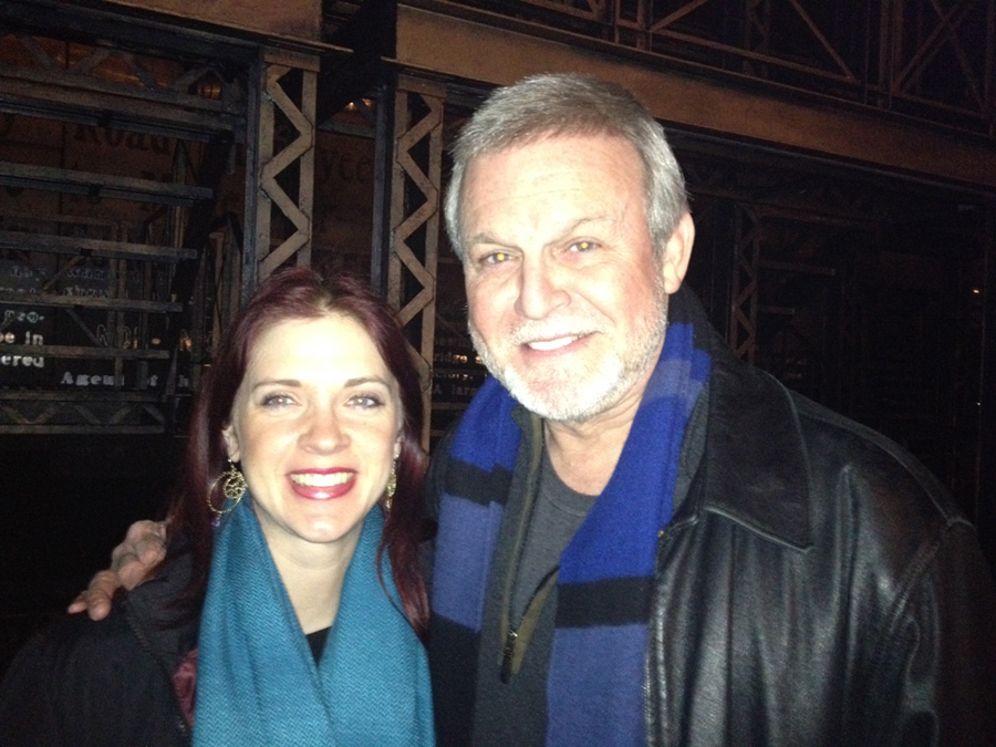 In Los Angeles with voice teacher, Mr. Ron Raines on his set of “Follies”