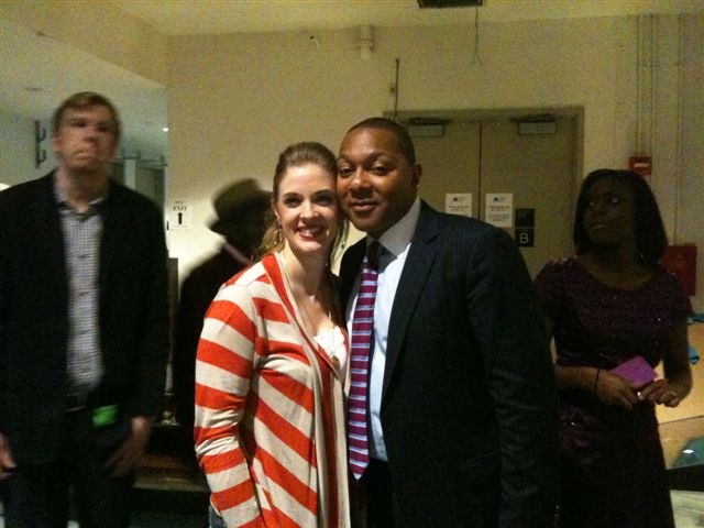 With Wynton Marsalis backstage at Jazz at Lincoln Center